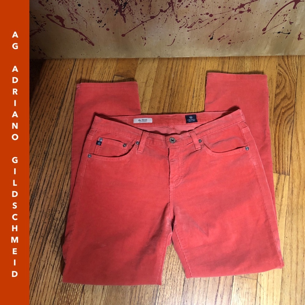 SZ 30-AG ADRIANO GOLDSCHMIED ORANGE CORDUROY JEANS